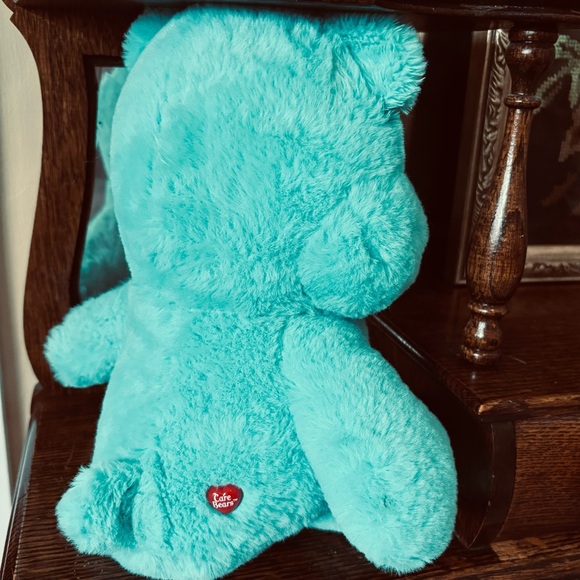 Care Bears| Retro MINISO 15” Aqua Wish Bear 2015 Plush Toy Rainbow Star 80s - Picture 4 of 5